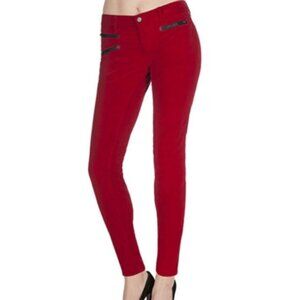 J Brand Zoey Great Red Skinny Corduroy Zipper size 24 (195)
